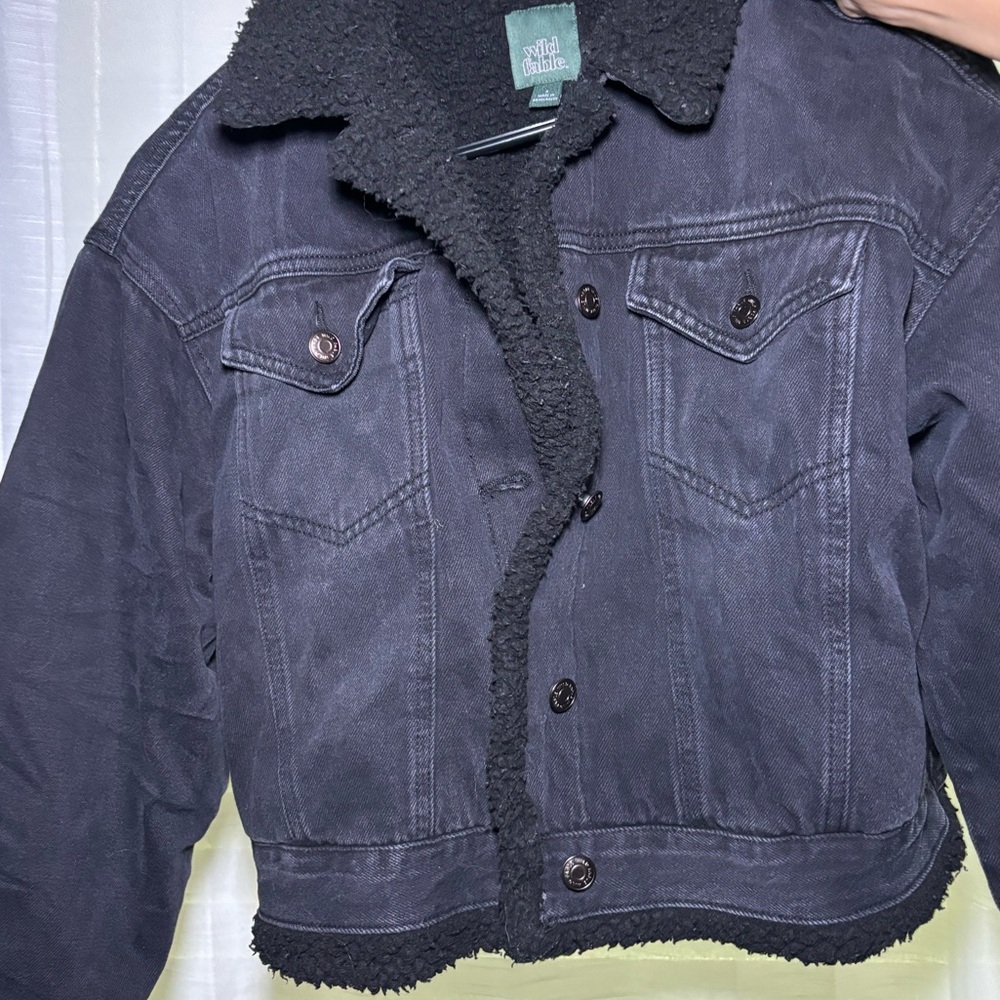 Wild Fable Black Cropped Jean Jacket